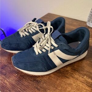 Men's Navy and White Sneakers